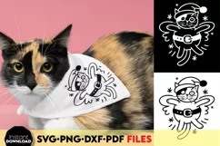 cat snow angel svg png | Kitty Christmas svg png | Cat Mom Product Image 1