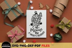 We Meow You a merry christmas | Cat Ornament Cricut | Xmas Product Image 3