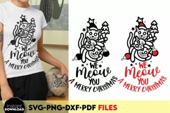 We Meow You a merry christmas | Cat Ornament Cricut | Xmas Product Image 4