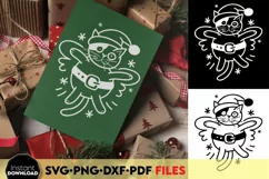 cat snow angel svg png | Kitty Christmas svg png | Cat Mom Product Image 3