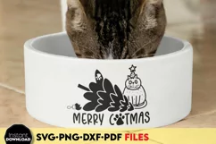 Merry Catmas Svg | Kitty Christmas Png | Christmas Cat Quote Product Image 1