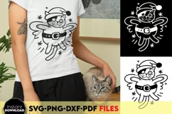 cat snow angel svg png | Kitty Christmas svg png | Cat Mom Product Image 4