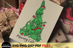 Cat Christmas tree | Cat Xmas Ornaments | Holiday Cat SVG Product Image 4