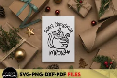 Kitty Christmas Png | Xmas Cat Svg | Gift for Cat Mom Svg Product Image 5