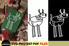 Christmas Pet Svg | Holiday Pets Design | Reindeer Pets Svg Product Image 1
