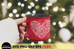 Funny Christmas shirt design with Christmas ornaments heart Product Image 2