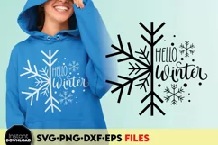 Hello winter snowflake svg png | Christmas sweatshirt 2023 Product Image 1