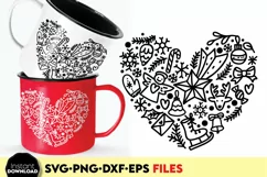 Funny Christmas shirt design with Christmas ornaments heart Product Image 4