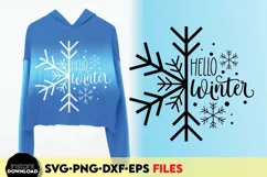 Hello winter snowflake svg png | Christmas sweatshirt 2023 Product Image 3