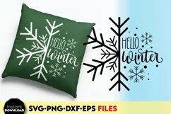 Hello winter snowflake svg png | Christmas sweatshirt 2023 Product Image 4