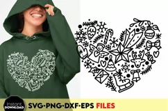 Funny Christmas shirt design with Christmas ornaments heart Product Image 1
