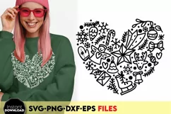 Funny Christmas shirt design with Christmas ornaments heart Product Image 7