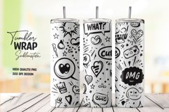Comic artwork tumbler wrap sublimation Product Image 1