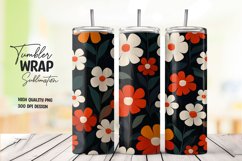 Watercolor floral tumbler wrap sublimation png Product Image 1