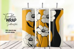 Watercolor Flower pattern tumbler wrap sublimation png Product Image 1