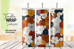Watercolor floral tumbler wrap sublimation png Product Image 1