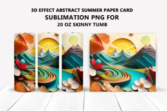 3D Effect Abstract Summer Paper Card Tumbler Wrap V2 Product Image 1