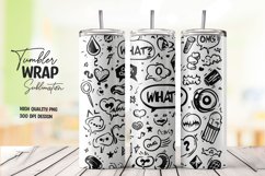 Comic artwork tumbler wrap sublimation Product Image 1