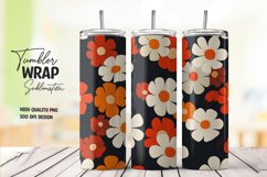 Watercolor floral tumbler wrap sublimation png Product Image 1