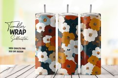 Watercolor floral tumbler wrap sublimation png Product Image 1