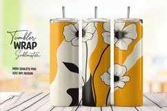 Watercolor Flower pattern tumbler wrap sublimation png Product Image 1