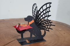 Papercut Halloween Dog with Cobweb Wings - Candy Holder SVG Product Image 6