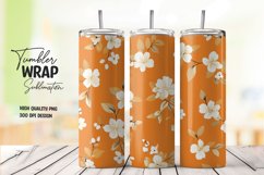 Watercolor floral tumbler wrap sublimation png Product Image 1