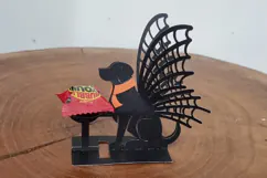 Papercut Halloween Dog with Cobweb Wings - Candy Holder SVG Product Image 5