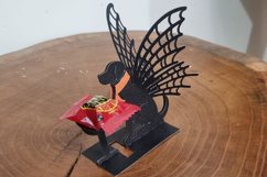Papercut Halloween Dog with Cobweb Wings - Candy Holder SVG Product Image 4