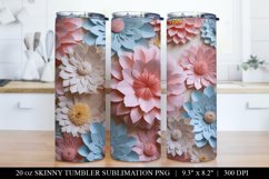 Pastel 3D Paper Flower Tumbler Sublimation Bundle Product Image 3