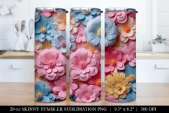 Pastel 3D Paper Flower Tumbler Sublimation Bundle Product Image 6