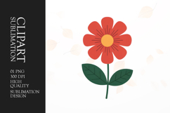 Simple Red Flower Clipart PNG Product Image 1