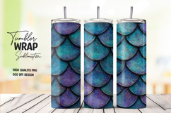 Teal Purple Mermaid Tumbler Wrap Product Image 1