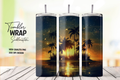 Sunset Palm Beach Tumbler Wrap Product Image 1