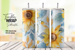 Sunflower Bloom tumbler wrap png Product Image 1