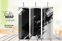 Black Brush Tumbler Wrap png Product Image 1