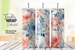 Vintage Rose Floral Tumbler Wrap Product Image 1