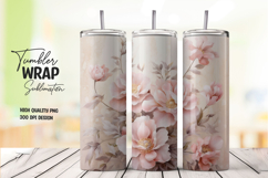 Blush Blossom tumbler wrap png Product Image 1