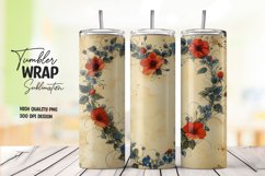 VIntage heart frame tumbler wrap sublimation Product Image 1