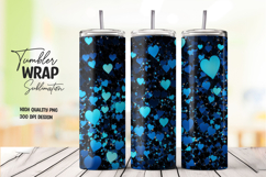 Blue Floral Tumbler Wrap Product Image 1