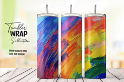 Rainbow Brush tumbler wrap png Product Image 1