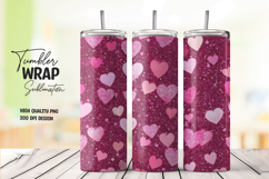 Pink Heart Tumbler Wrap Product Image 1