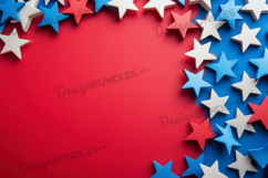 Layered 3D Stars Patriotic Paper Craft Background Product Image 1