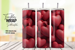 Red Gradient Heart Tumbler Wrap Product Image 1
