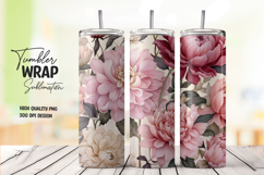 Rustic Rose tumbler wrap png Product Image 1