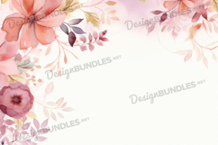 Watercolor Flowers frame watercolor background Product Image 1