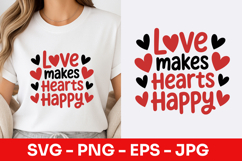 Love Makes Hearts Happy Bold SVG PNG Product Image 1