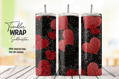 Red Heart Sparkle Tumbler png Product Image 1