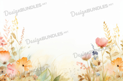 Watercolor Wildflower background Product Image 1