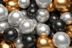 Birthday White and golden Balloons background Product Image 1